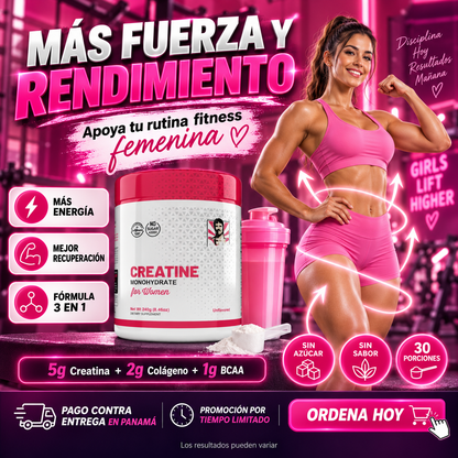Beneficios de creatina para mujeres: fuerza, rendimiento y recuperación