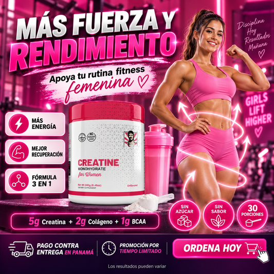 Beneficios de creatina para mujeres: fuerza, rendimiento y recuperación